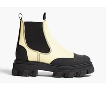 Two-tone leather Chelsea boots - Yellow
