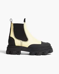 Ganni Leather Chelsea boots - Yellow Yellow