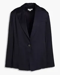 Vince Silk and cotton-blend satin blazer - Blue Blue