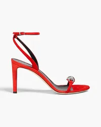 Giuseppe Zanotti Basic 85 embellished suede sandals - Orange Orange