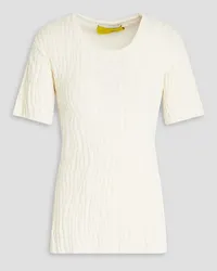 Marques ' Almeida Cutout cable-knit cotton top - White White