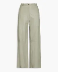 Loulou Studio Leather wide-leg pants - Green Green