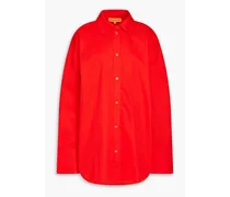 Oversized cotton-twill shirt - Red