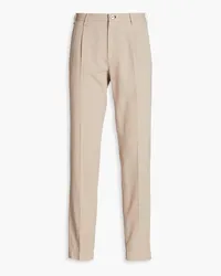 Slowear Incotex tapered cotton and linen-blend twill chinos - Neutral Neutral