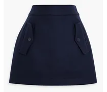 Wool-blend felt mini skirt - Blue