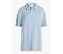 Linen polo shirt - Blue