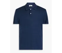 Linen polo shirt - Blue