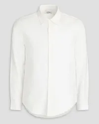 Sandro Slim-fit cotton, Lyocell and linen-blend shirt - White White