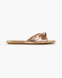 Stuart Weitzman Playa Knot metallic leather sandals - Metallic Metallic