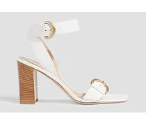 Harper 85 leather sandals - White