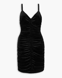 Dolce & Gabbana Ruched stretch-velvet dress - Black Black