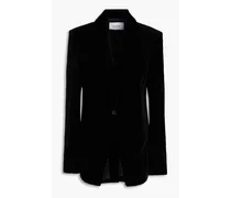 Cotton-blend velvet blazer - Black
