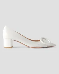 Gianvito Rossi Point-toe leather pumps - White White