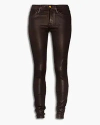 Frame Denim Le Skinny de Jeanne coated mid-rise skinny jeans - Brown Brown