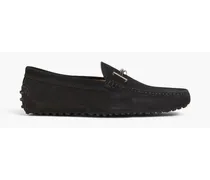 Double T suede driving shoes - Black