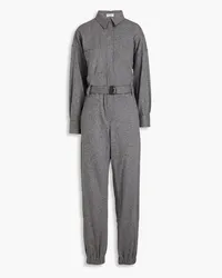 Brunello Cucinelli Belted cashmere jumpsuit - Gray Gray