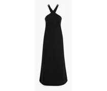 Wool-blend maxi dress - Black