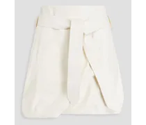Leather mini skirt - White