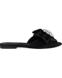 Dolce & Gabbana Bianca embellished satin mules - Black Black