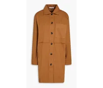 Stretch-cotton twill jacket - Brown