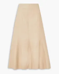 By Malene Birger Floela paneled leather midi skirt - Neutral Neutral