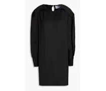 Claudie Pierlot Reya gathered hammered-satin mini dress - Black Black