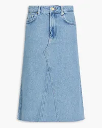 Ganni Frayed denim skirt - Blue Blue