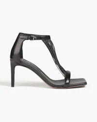 Brunello Cucinelli Fringed bead-embellished leather sandals - Black Black