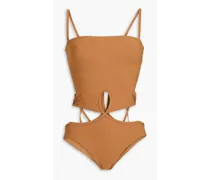Cutout swimsuit - Brown
