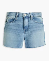 Frame Denim Le Bridgette faded denim shorts - Blue Blue