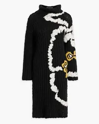 Valentino Garavani Oversized embroidered alpaca-blend turtleneck sweater - Black Black