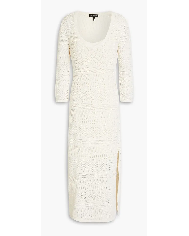 Rag & Bone Renee crochet-knit cotton-blend midi dress - White White