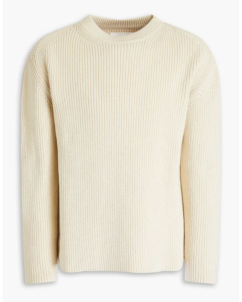 Jil Sander Ribbed cotton sweater - White White