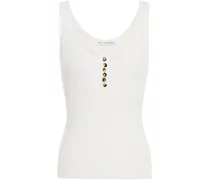 Ribbed wool and cashmere-blend tank - White