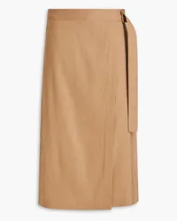 Vince Linen-blend midi wrap skirt - Neutral Neutral