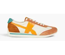 Hank suede and leather sneakers - Orange