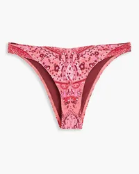 Zimmermann Paisley-print low-rise bikini briefs - Pink Pink