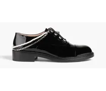 Tuxe embellished patent-leather brogues - Black