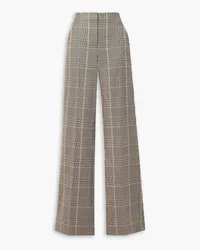 Veronica Beard Tonelli houndstooth twill straight-leg pants - Neutral Neutral