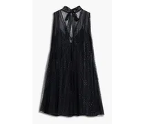 Glittered tulle mini dress - Black
