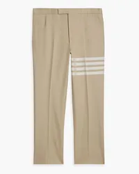 Thom Browne Striped cotton-twill pants - Neutral Neutral