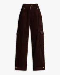 Sandro Cotton-corduroy cargo pants - Brown Brown