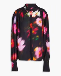 Rag & Bone Aubrey printed crepe shirt - Black Black