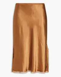 Vince Crinkled satin skirt - Brown Brown