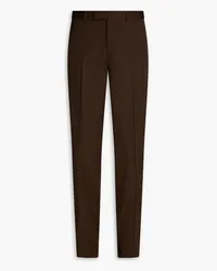 Sandro Tapered wool-twill pants - Brown Brown