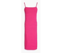 Pointelle-knit midi dress - Pink