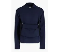 Convertible cotton-blend sweater - Blue