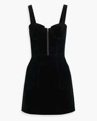 Alice + Olivia Alice Olivia - Keely cotton-blend corduroy mini dress - Black Black