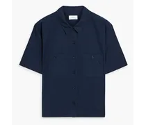Cotton-poplin shirt - Blue