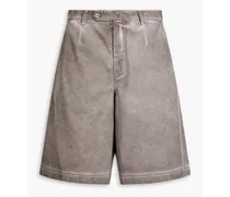 Faded denim shorts - Gray
